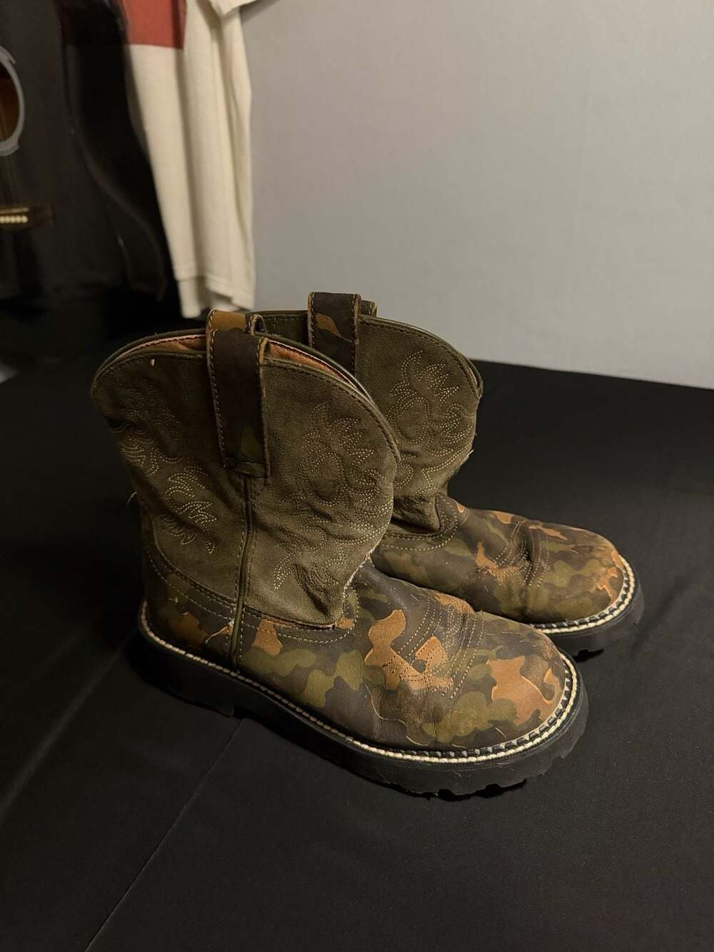 Ariat Fatbaby Sparkle Green Camo Western Cowboy Boots 16860
